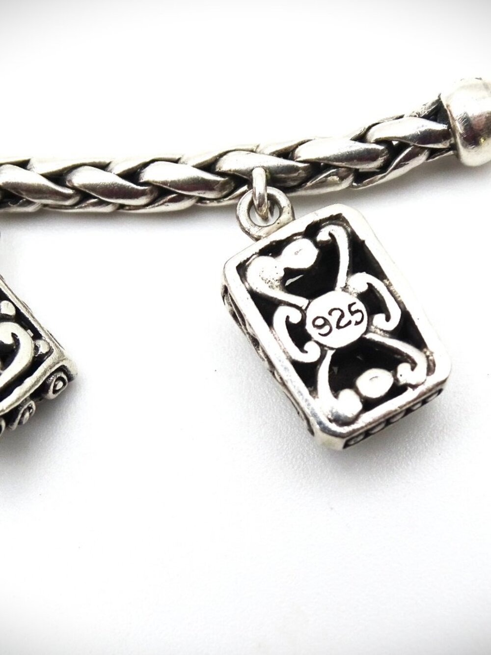 VINTAGE Sterling Silver Topaz Peridot Garnet Amethyst Charms Bracelet - Picture 14 of 15